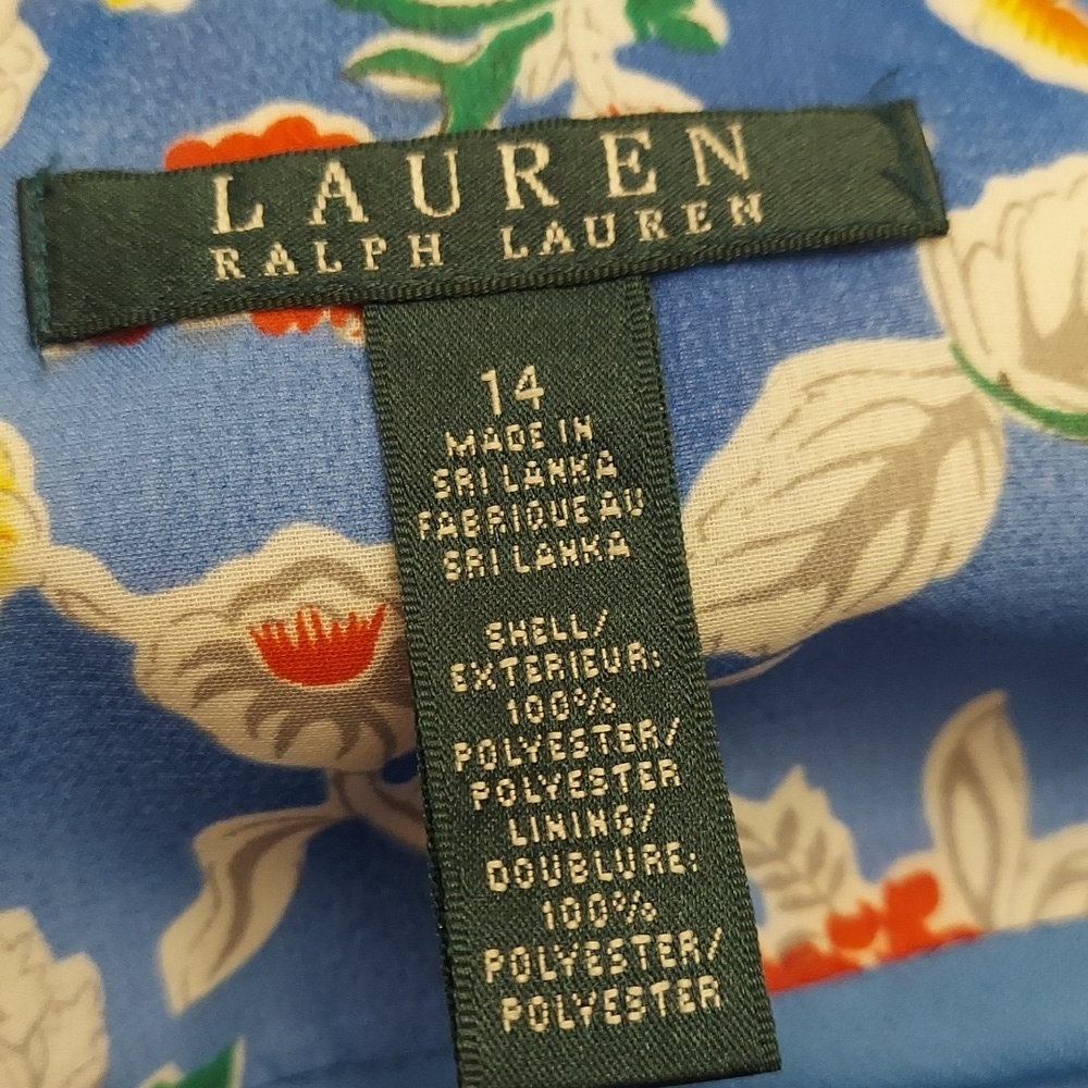 LAUREN RALPH LAUREN Floral Multi-Tiered Ruffle A-Line Skirt NWT 14 Grandmacore - Picture 6 of 13